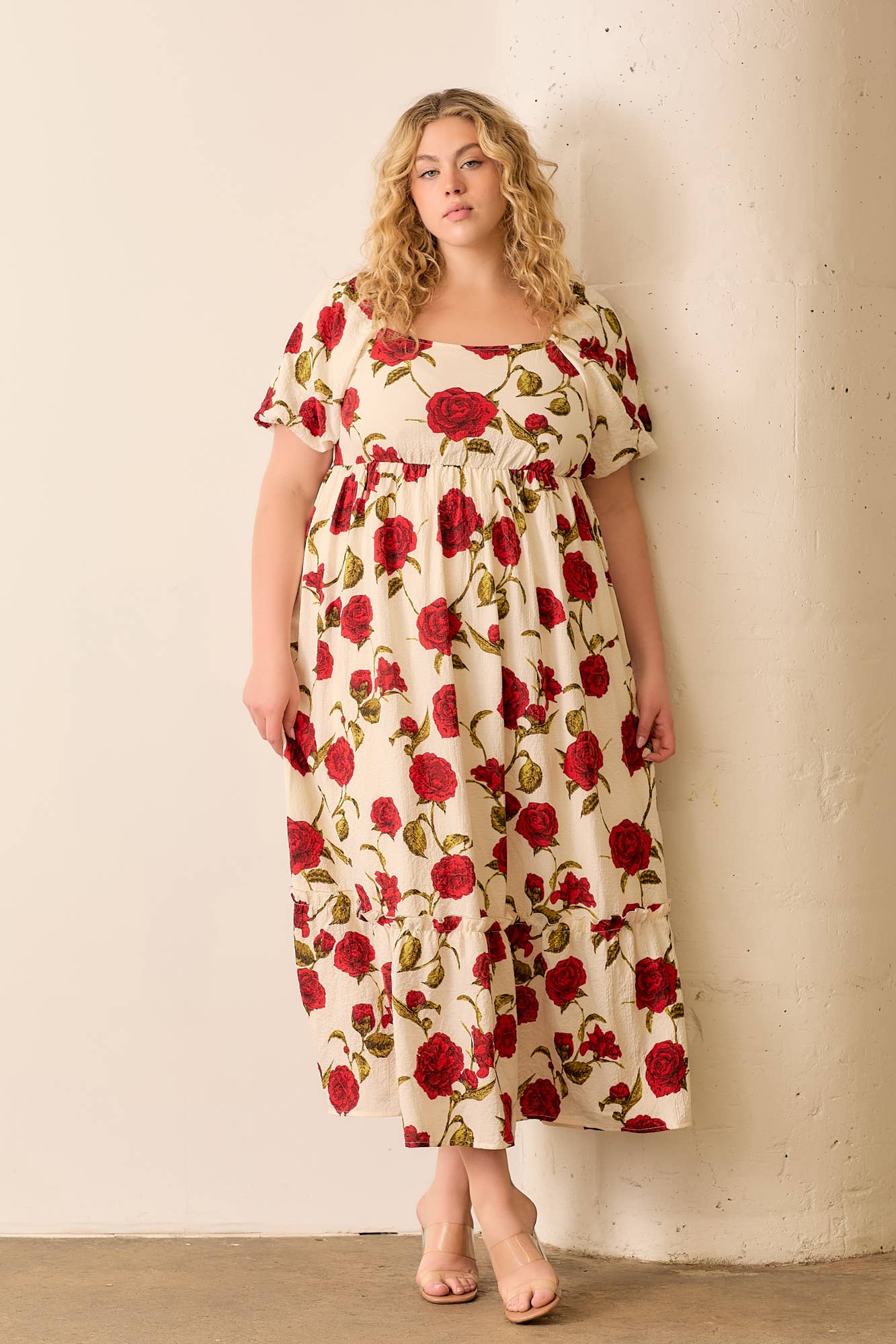 Rose Printed Dress