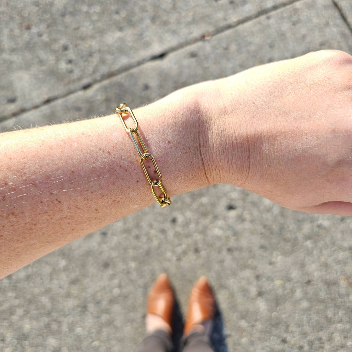 Luxe Chunky Paper Clip Bracelet