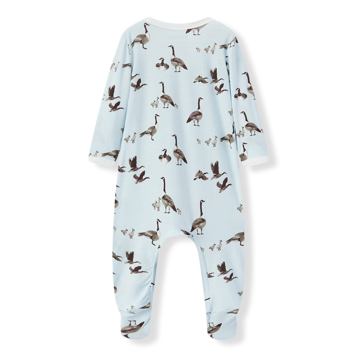 Luxe Stretch Zipper Footed Romper - Goose