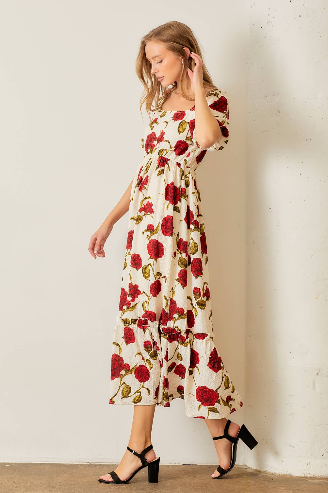Rose Printed Dress
