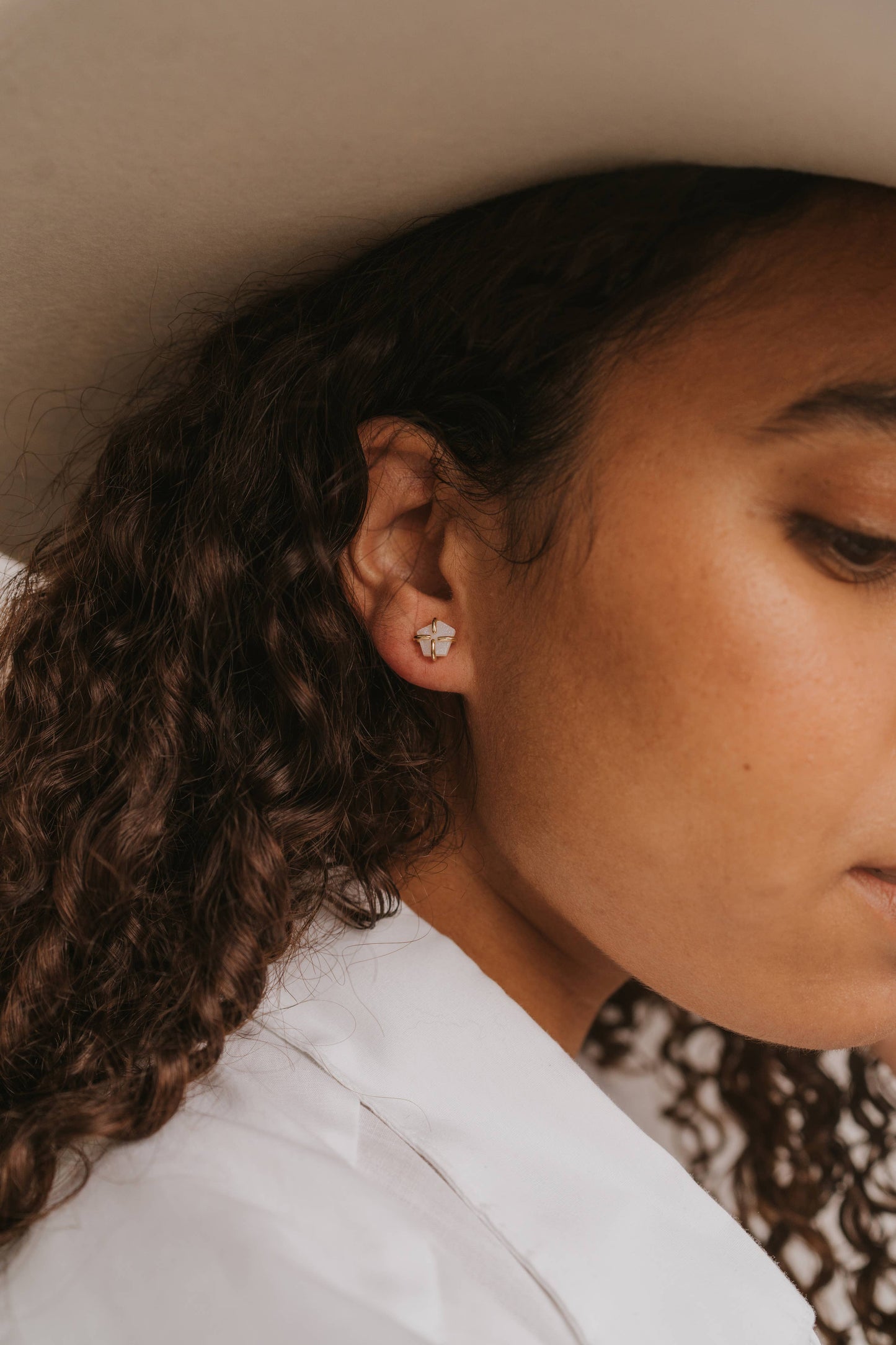 Druzy Prong Earrings