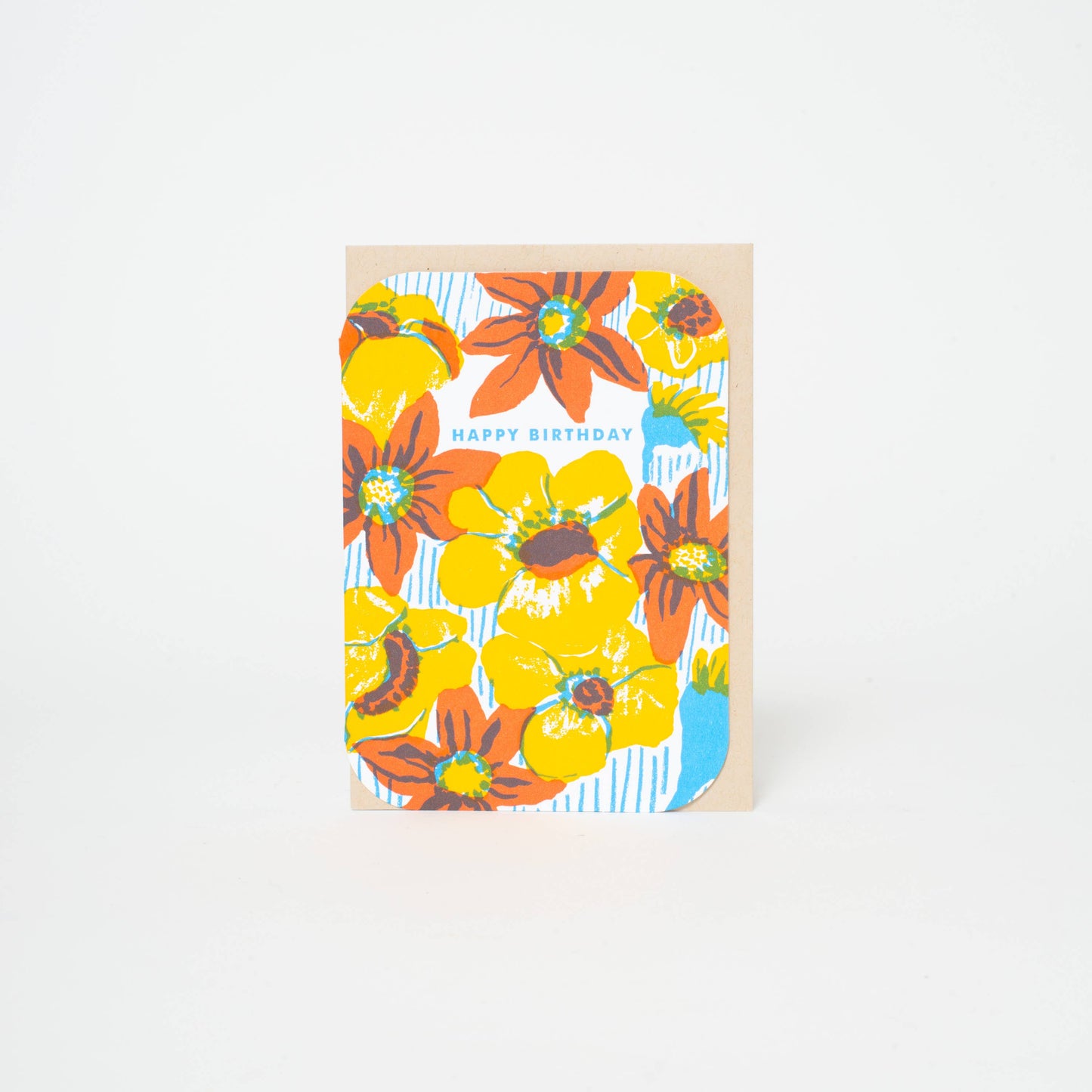 Bold Flower Birthday Letterpress Card