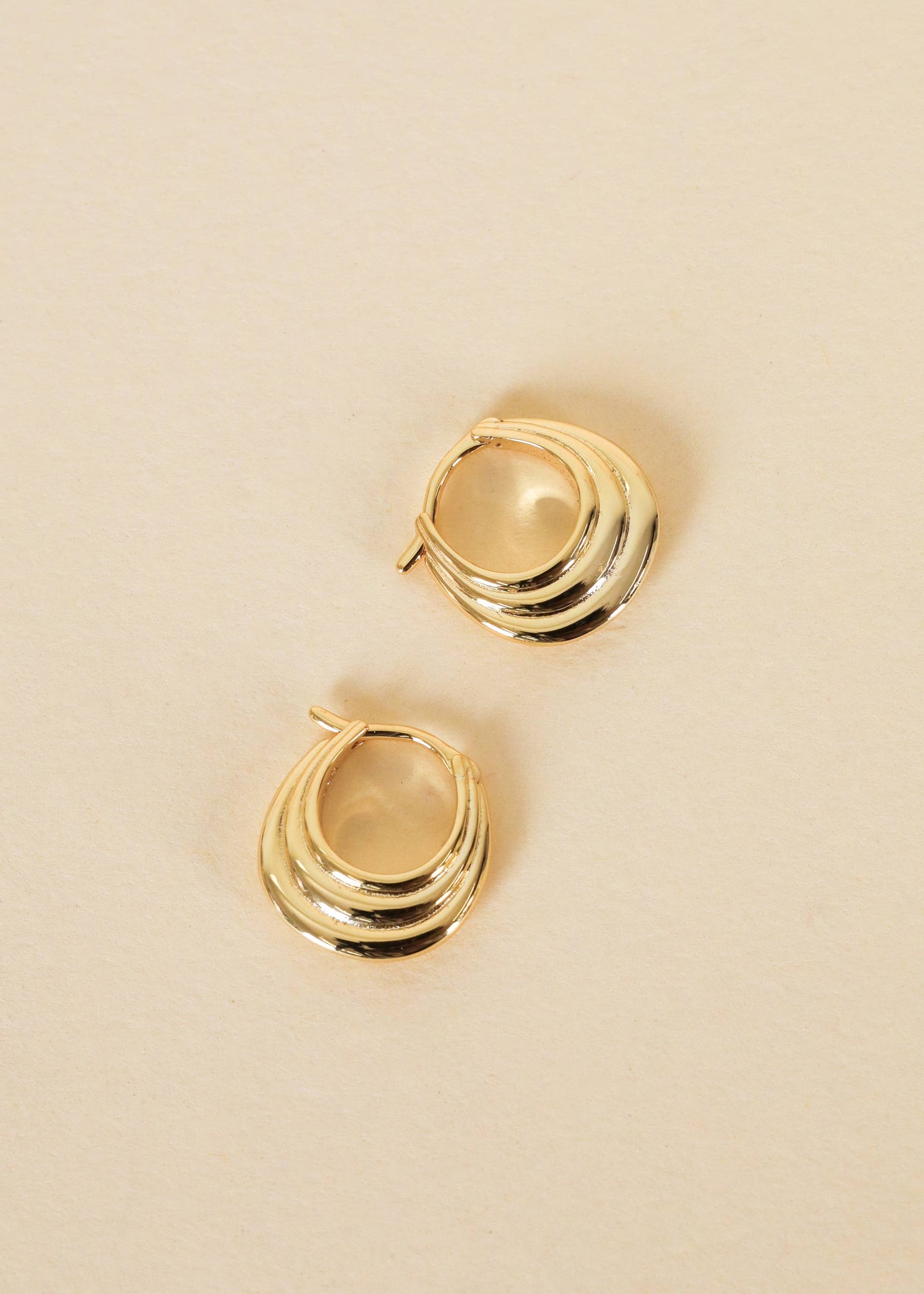 Triple Arch Gold Earring