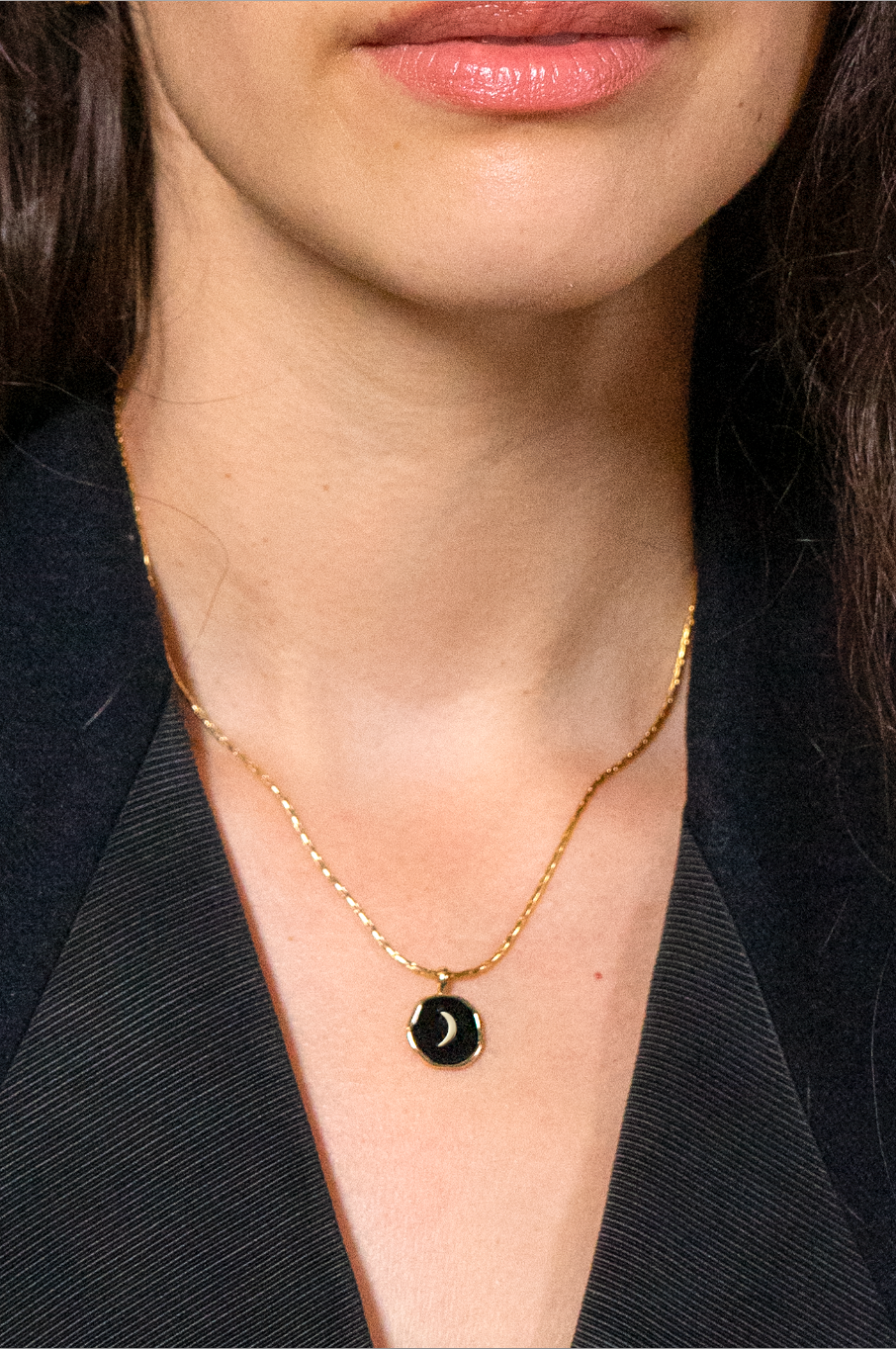 Catch you Lunar 18K Plated Gold Necklace