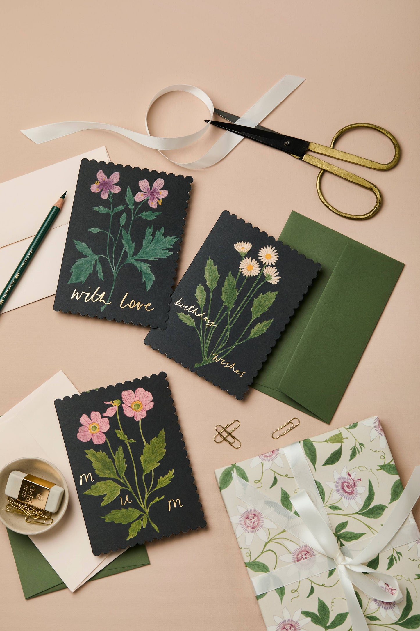 Botanical Daisy Birthday Card