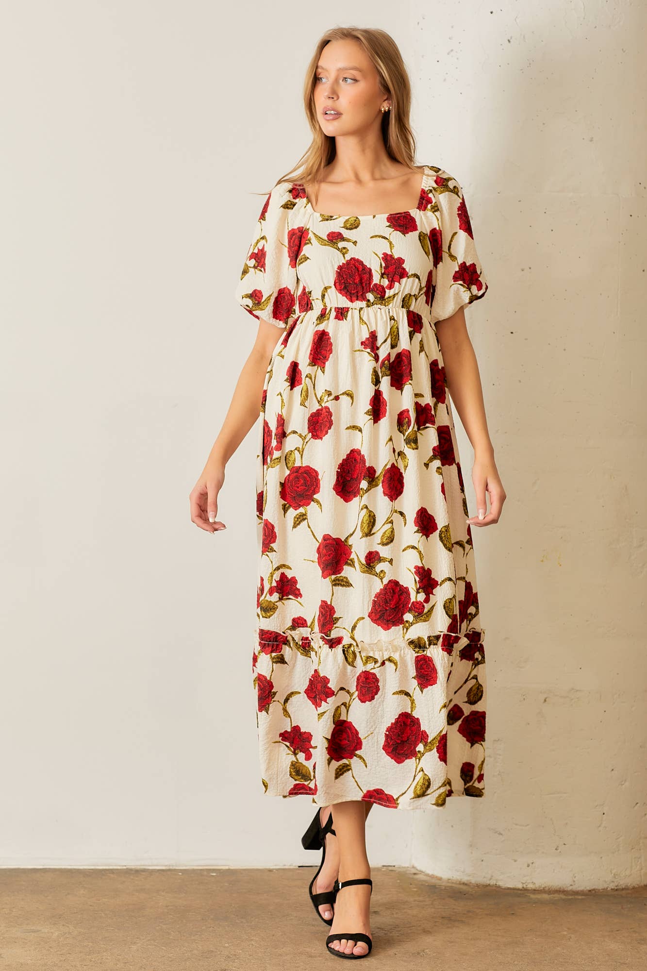 Rose Printed Dress