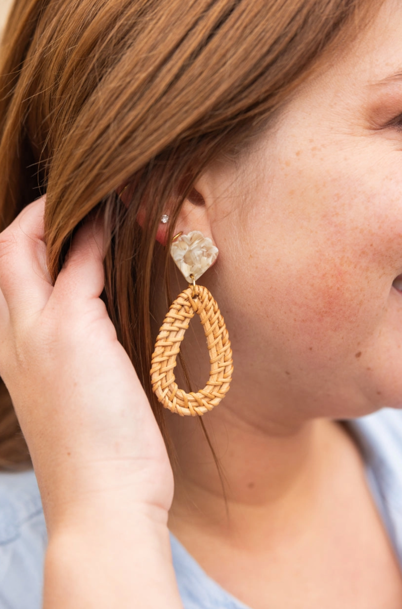 Malia Rattan Earrings