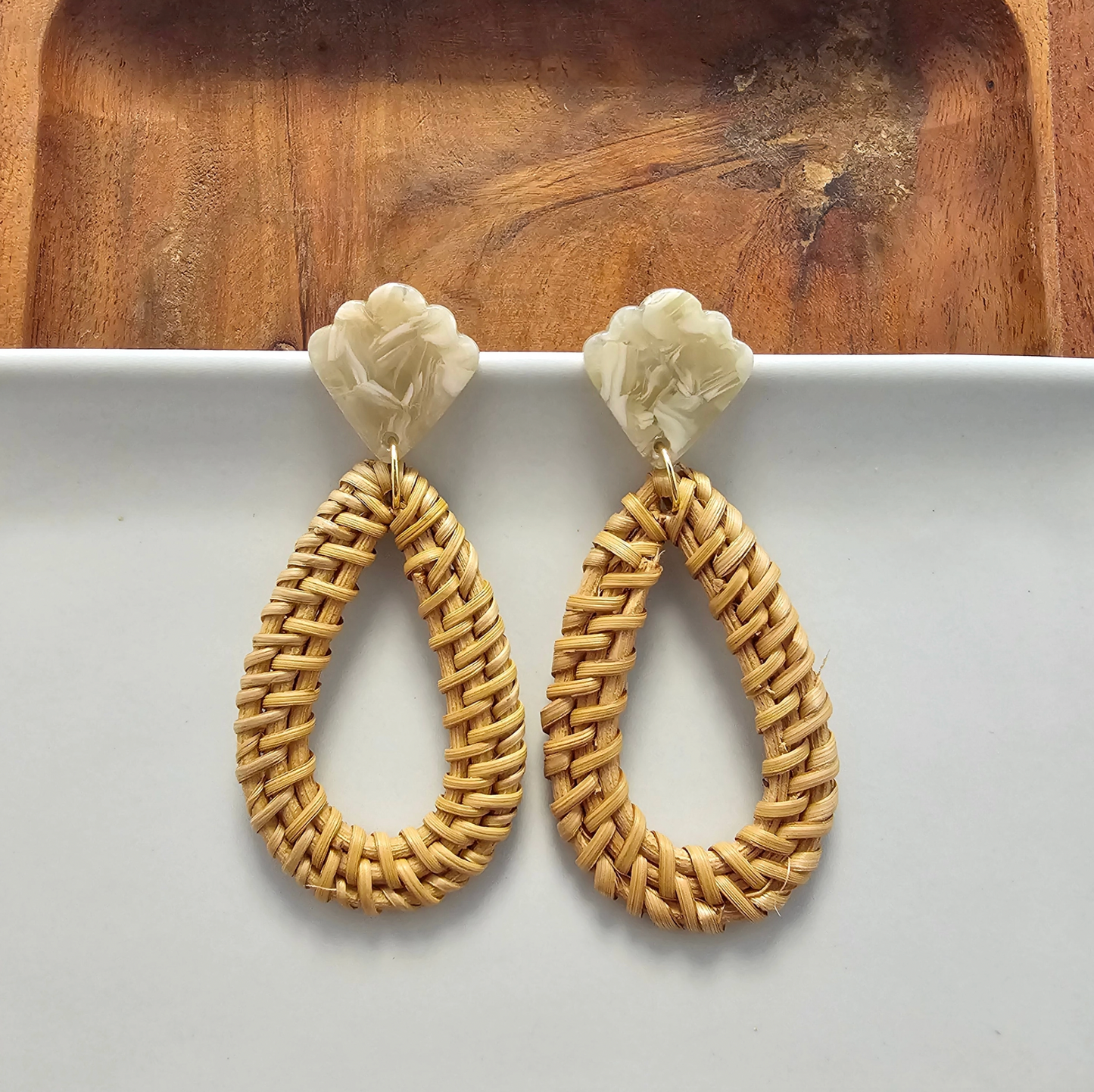 Malia Rattan Earrings