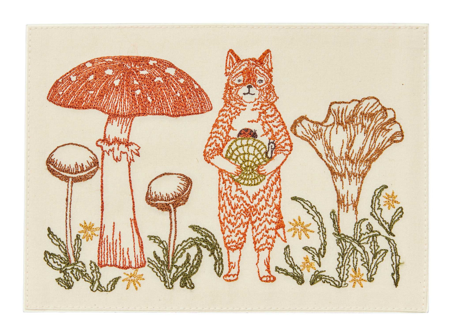 Fox with Mushrooms Card