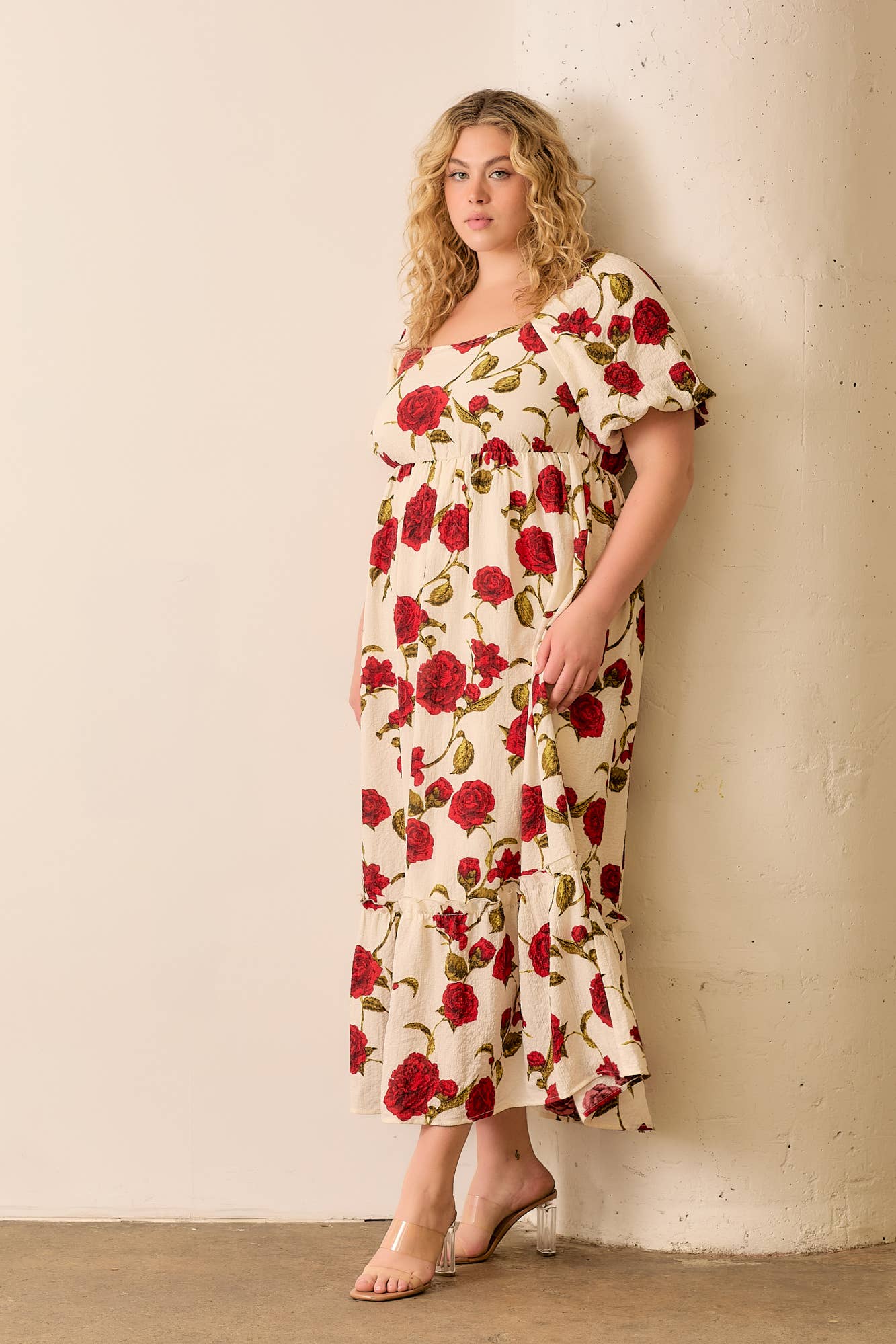 Rose Printed Dress
