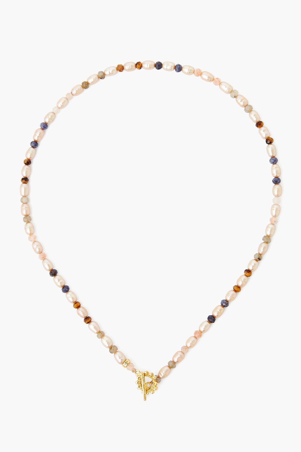 Sunflower Toggle Pearl Necklace