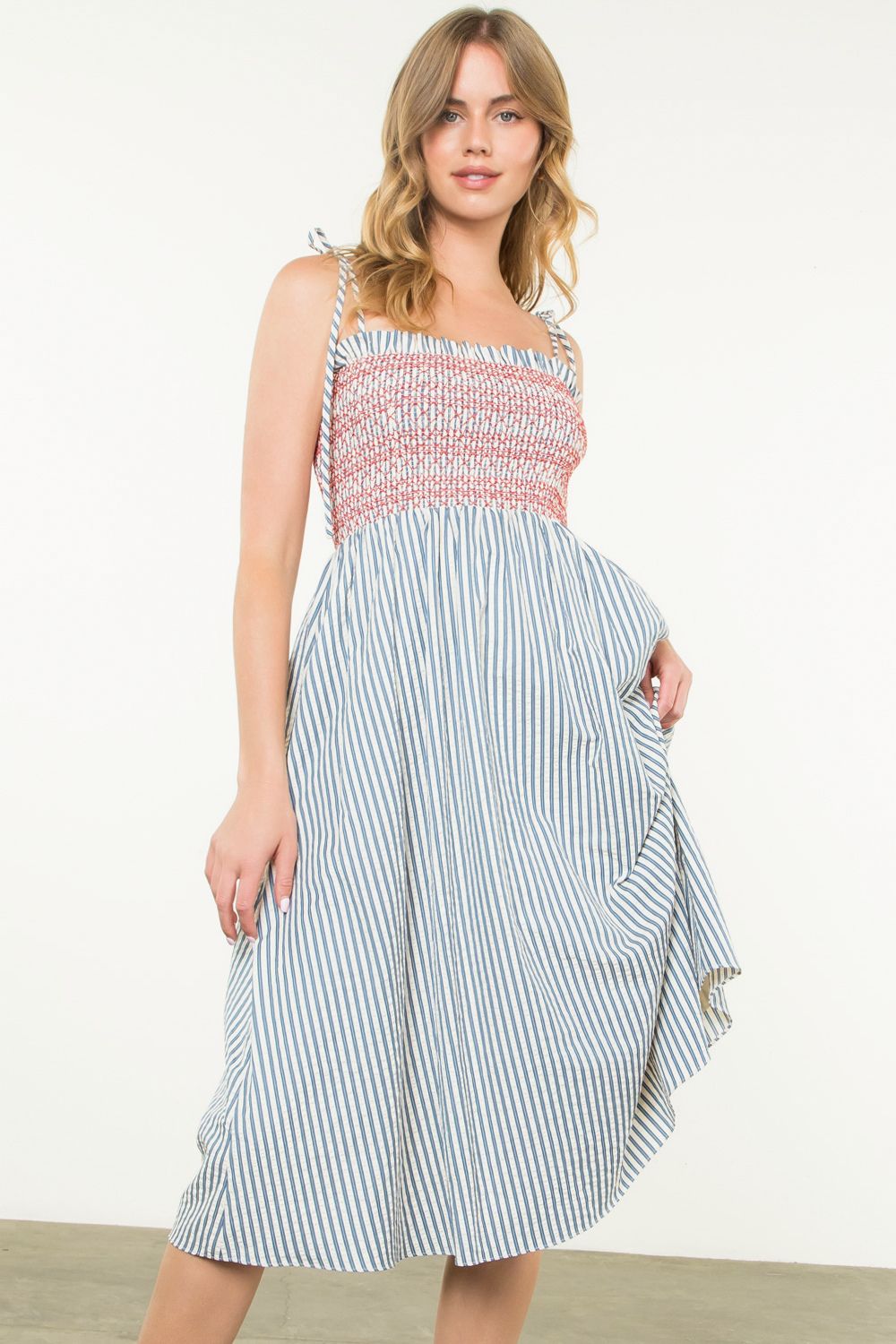 Lita Smocked Sleeveless Dress