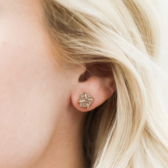 Druzy Prong Earrings
