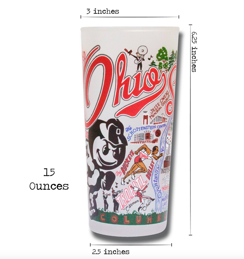 The Ohio State University Collegiate Drinking Glass