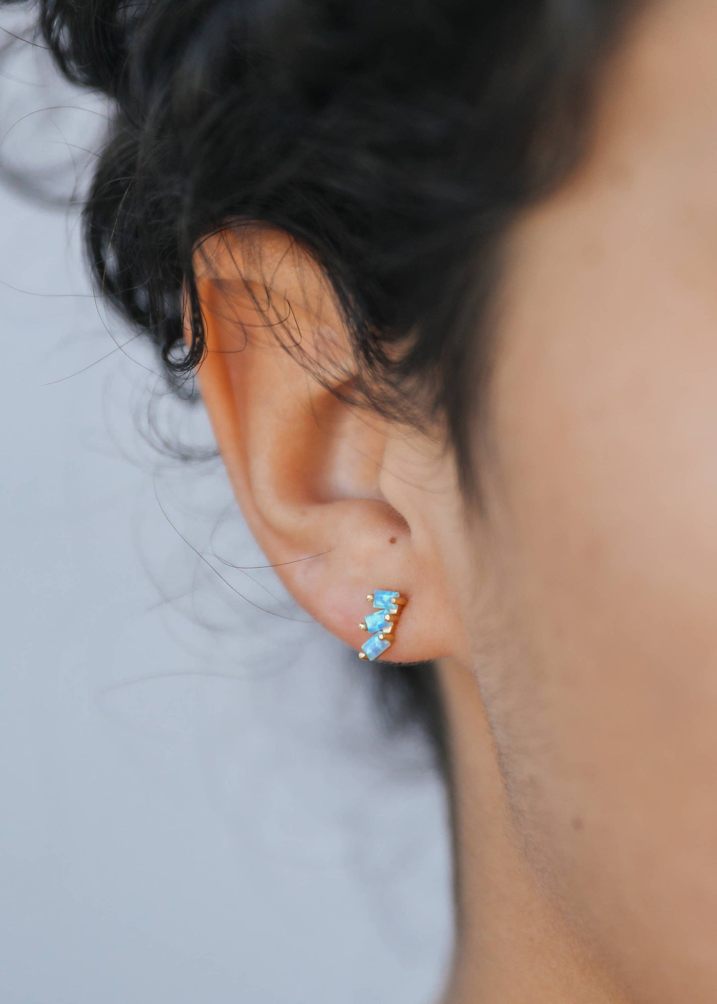 Offset Trio Stud Earrings