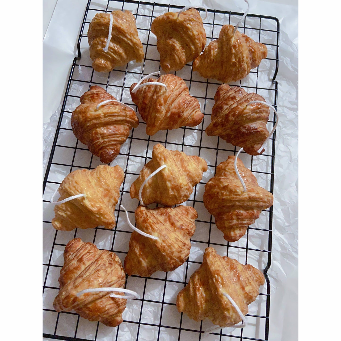 Handmade Unscented Croissant Soy Candle