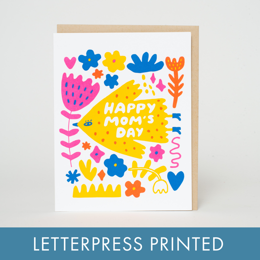 Mother's Day Bird Letterpress Greeting Card