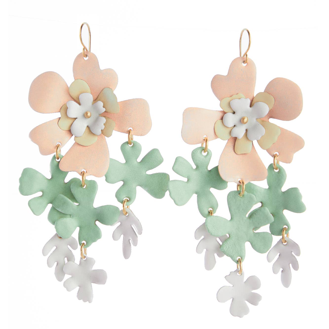 Handmade Floral Chandelier Earrings