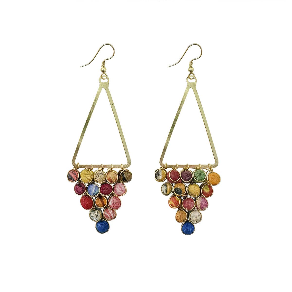 Kantha Reflective Chandelier Earrings