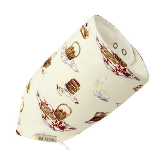 Organic Cotton Three-Layer Kerchief Bib - Picnic