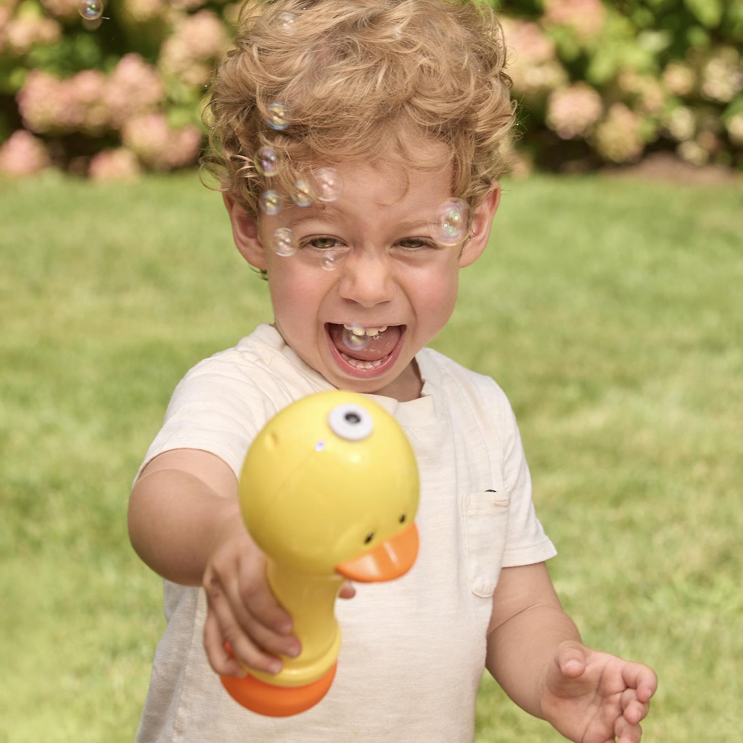 LED Illuminating Bubble Wand Blower