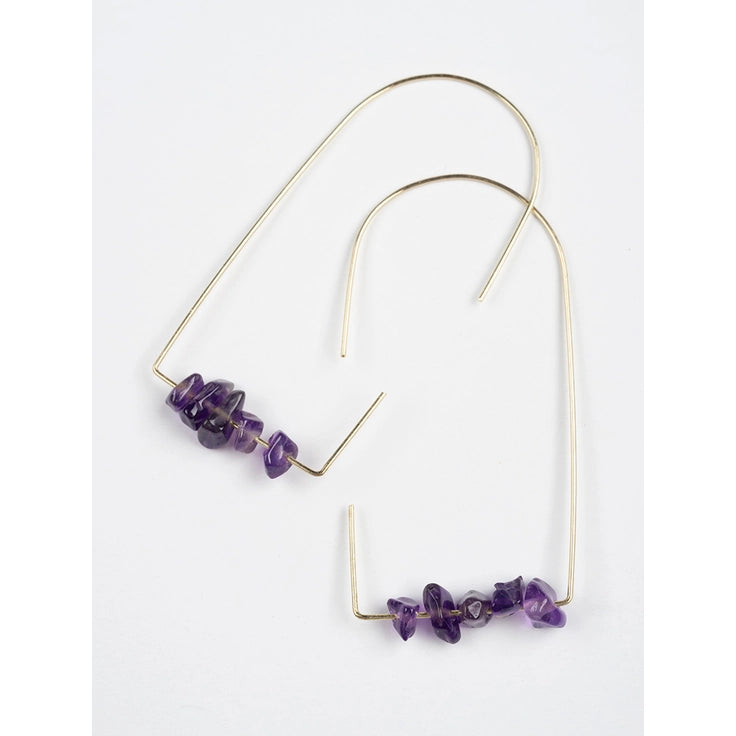 Savvy Hook Amethyst Earrings