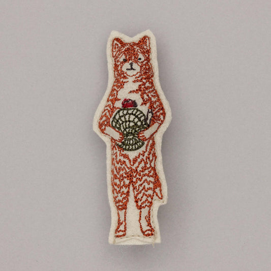 Fox with Snail Pin