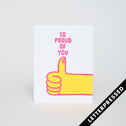 So Proud Of You Letterpress Card