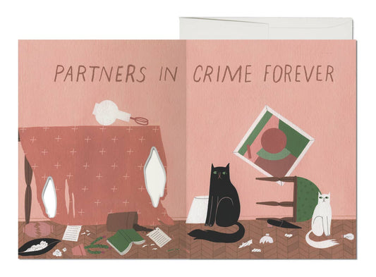 Cat Crimes Friendship Card