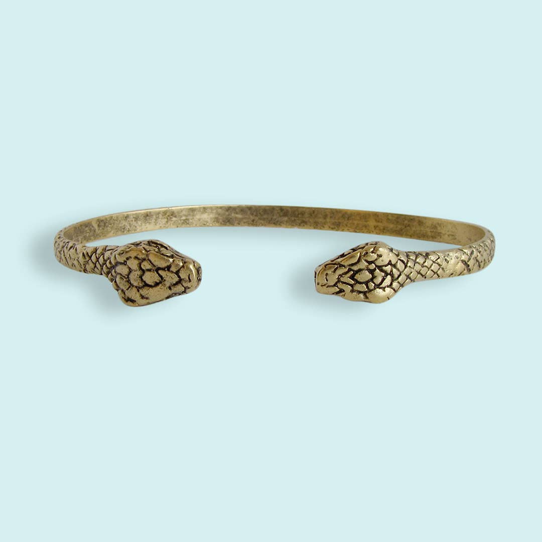 Gold Snake Cuff Bracelet