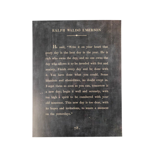 Ralph Waldo Emerson Book Collection Art Poster