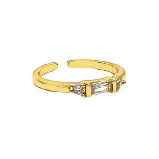 CZ Baguette Adjustable Ring