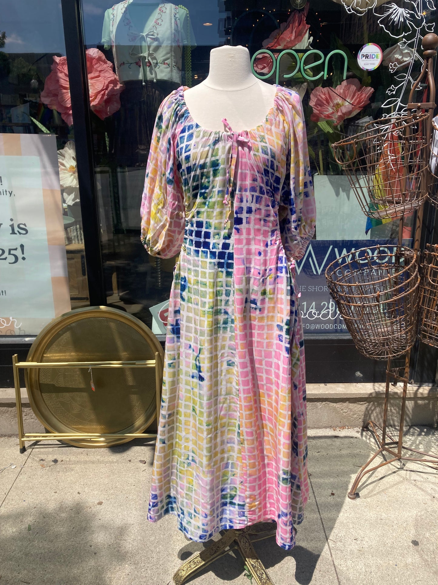 Hand Dyed Willow Dress in Running Time