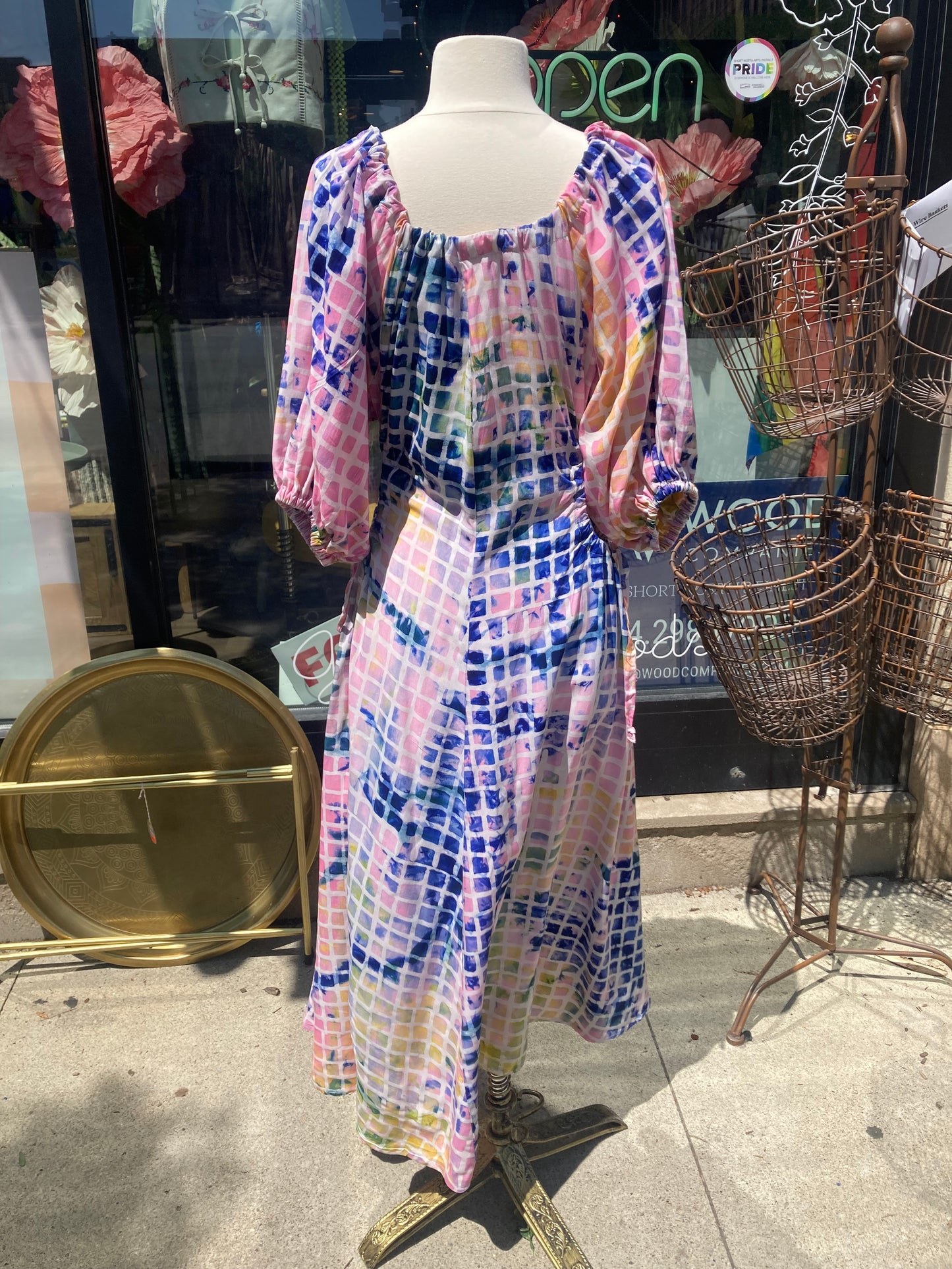 Hand Dyed Willow Dress in Running Time