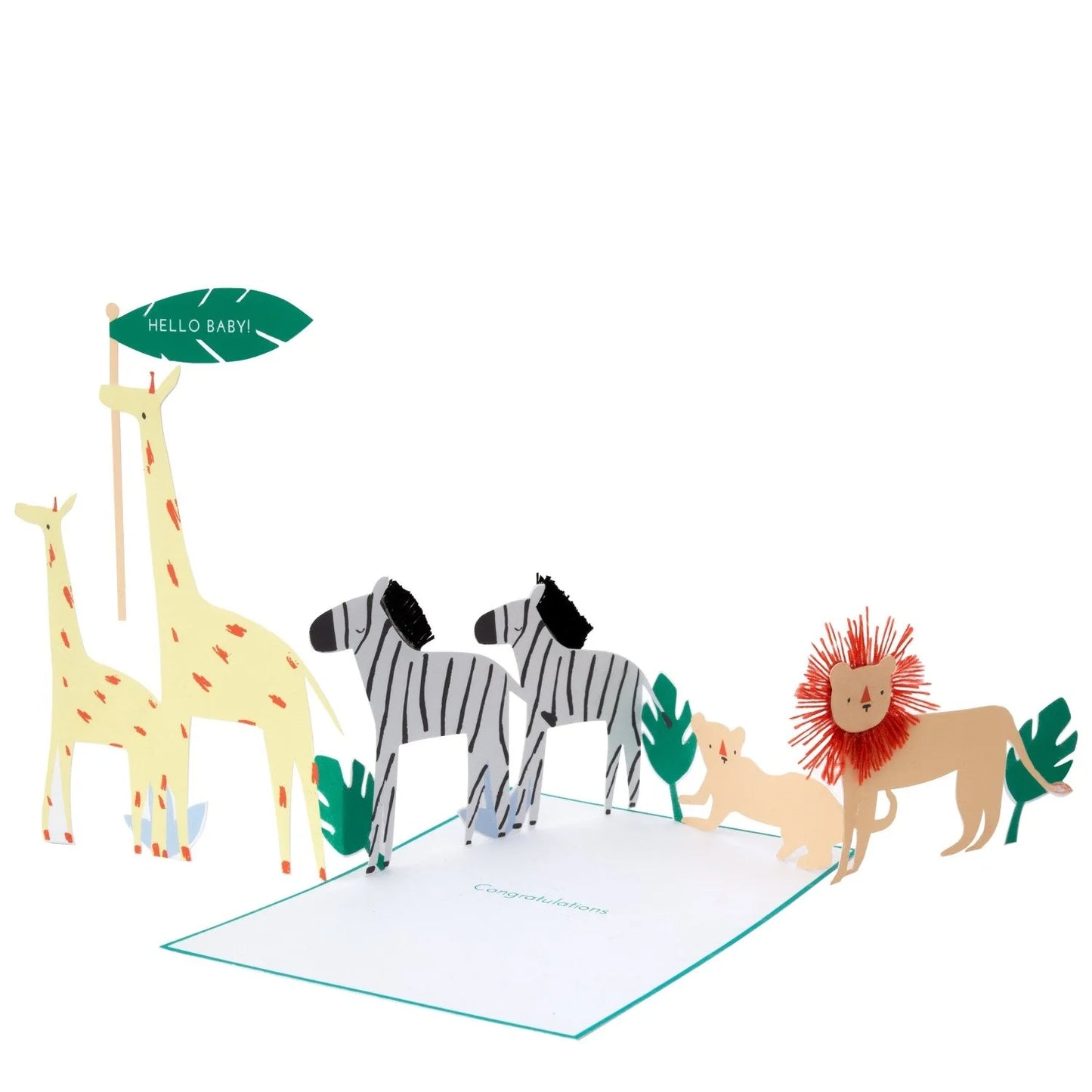 Safari Fold Out Baby Card