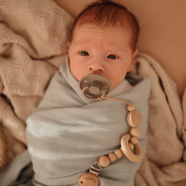 Silicone and Wood Pacifier Clip