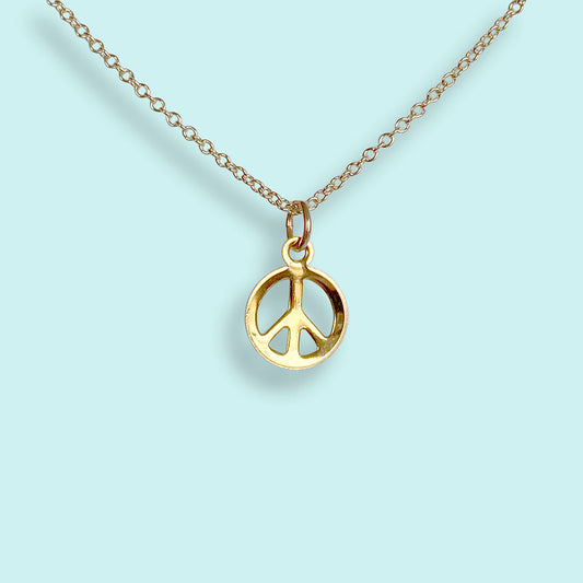 Tiny Peace Sign Necklace