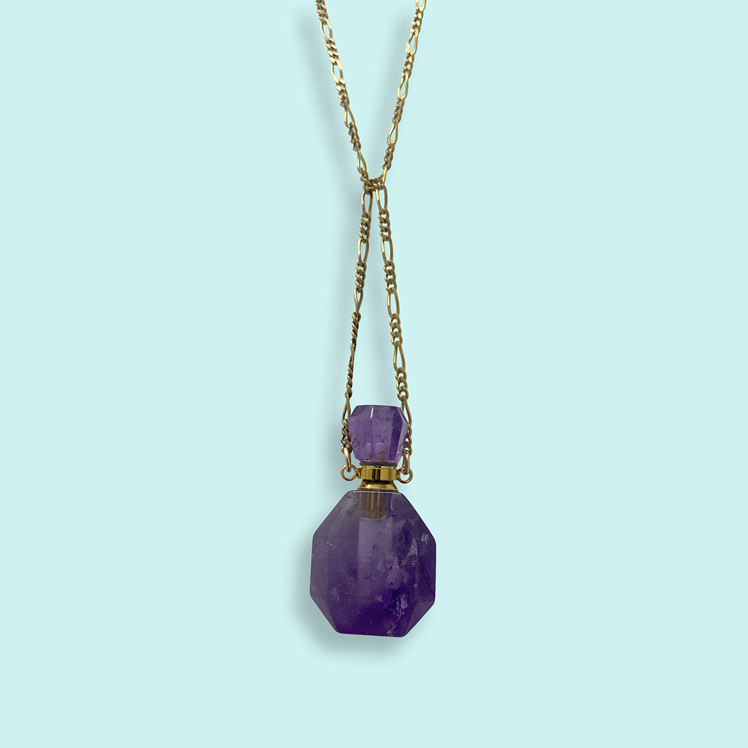 Crystal Perfume Bottle Necklace