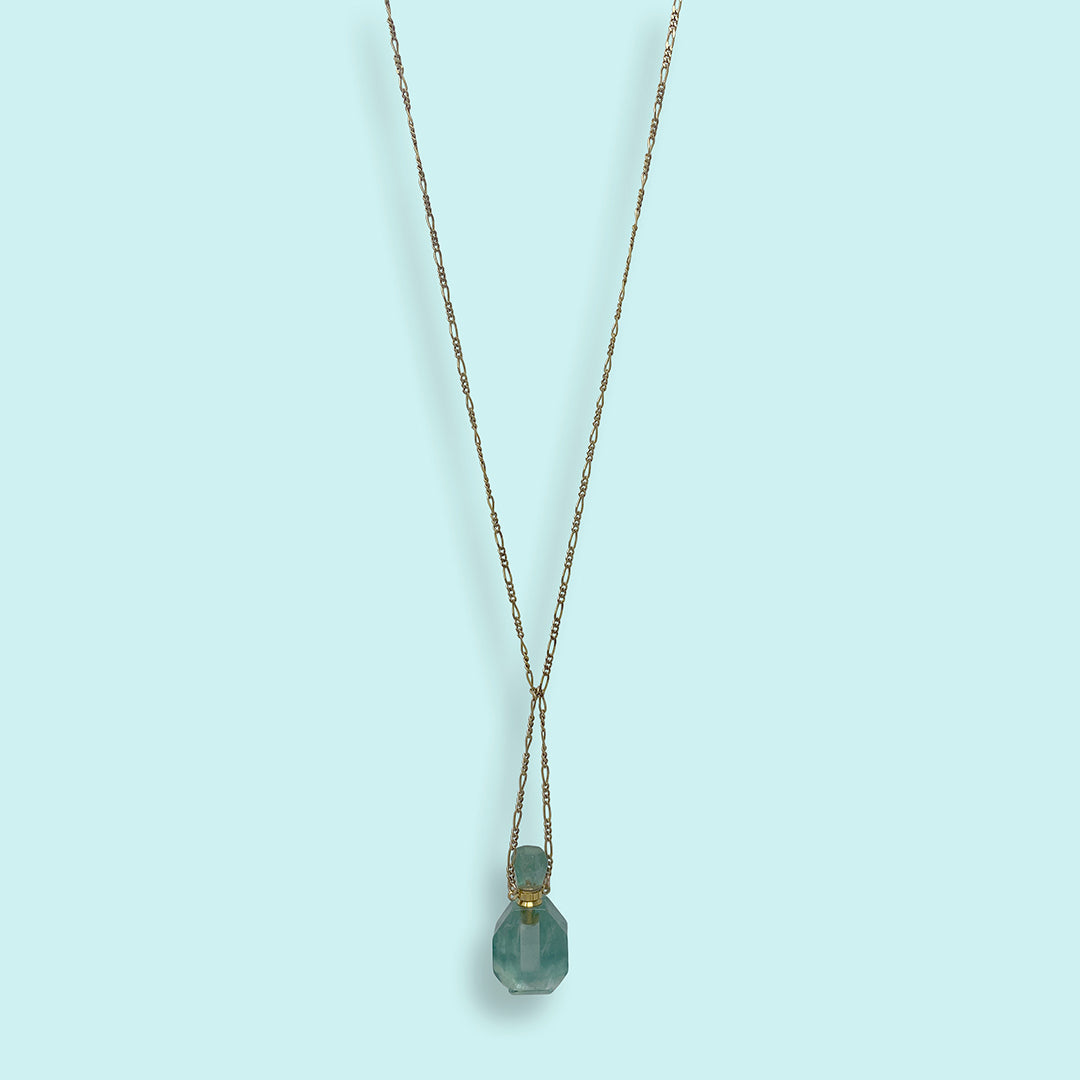 Crystal Perfume Bottle Necklace