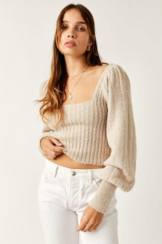 Katie Fuzzy Knit Pullover Sweater