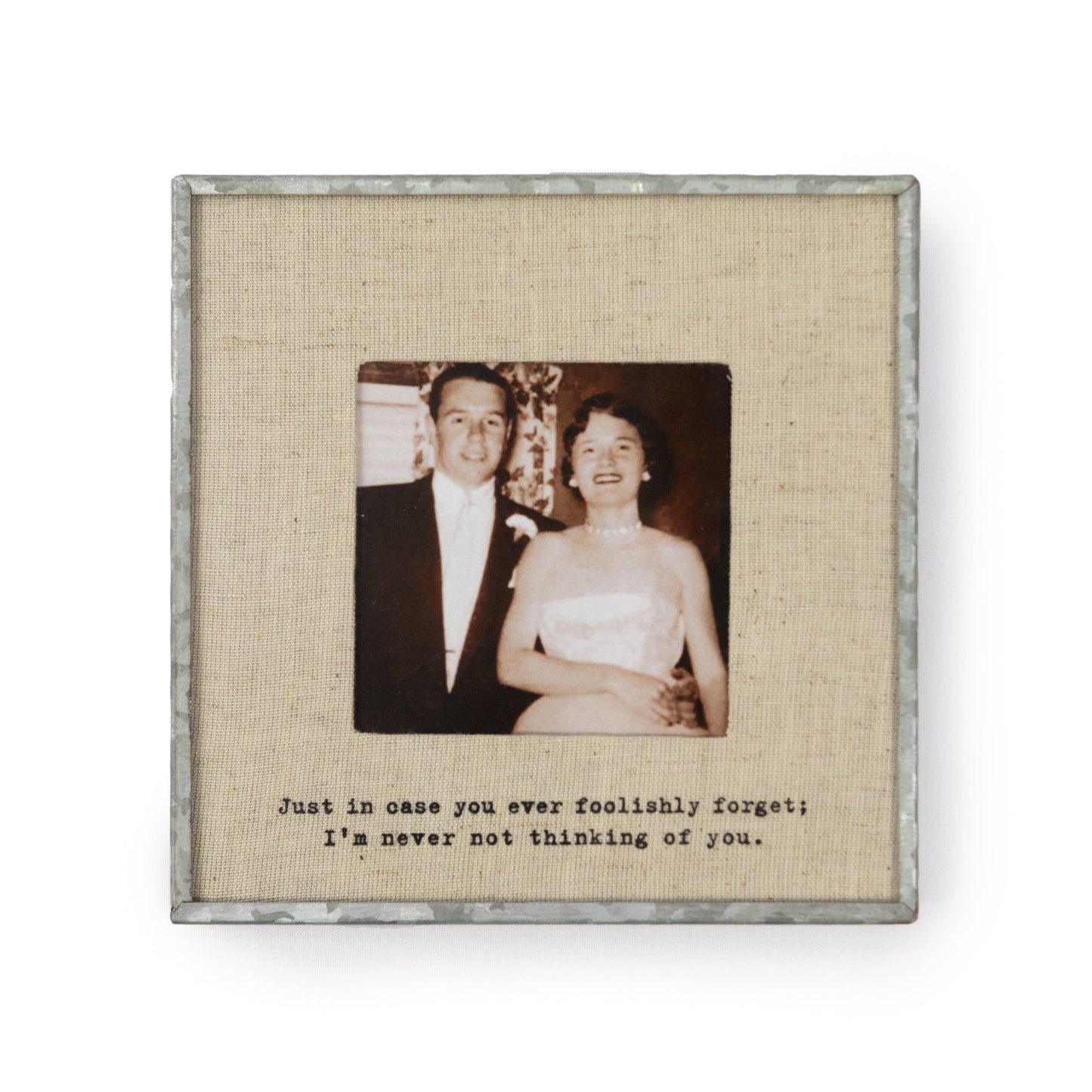 Linen 6x6x4 Photo Frame