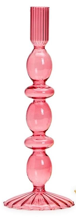 Colorful Hand-Blown Glass Candleholder