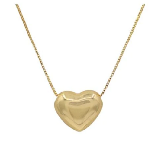 Puffy Heart Charm Necklace