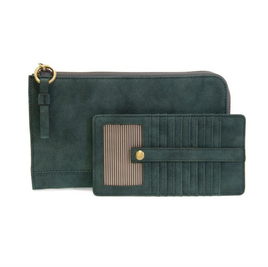 Faux Suede Karina Convertible Wristlet & Wallet