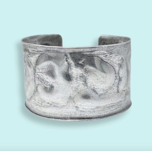 Silver Wrinkled Cuff Bracelet