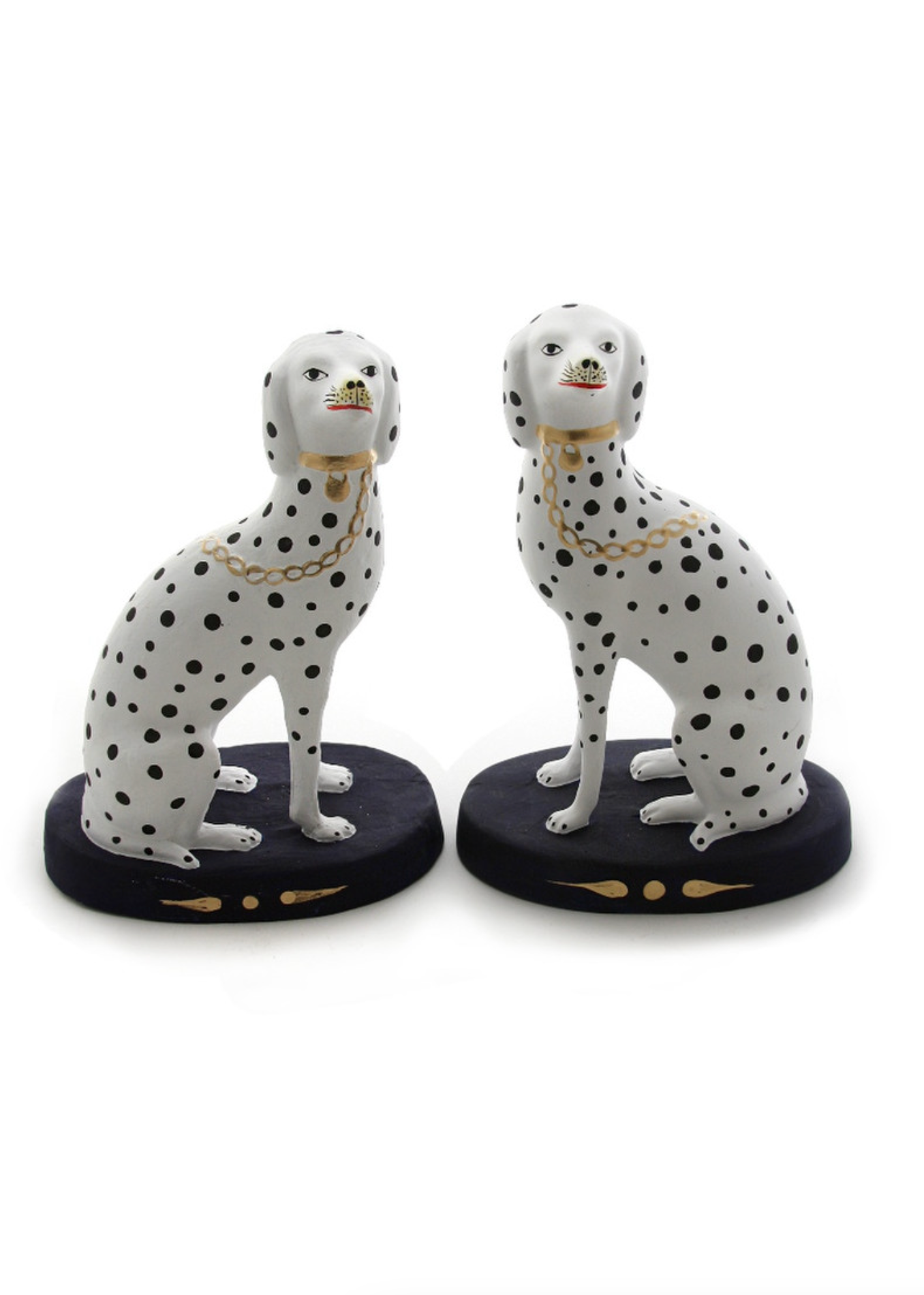 9.75" Paper Mache Spotted Dalmatian Set