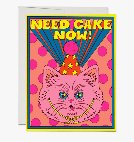 Need Cake Meow Birthday Card