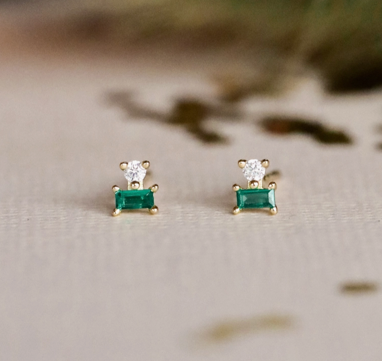 Double Stud Stack Earrings