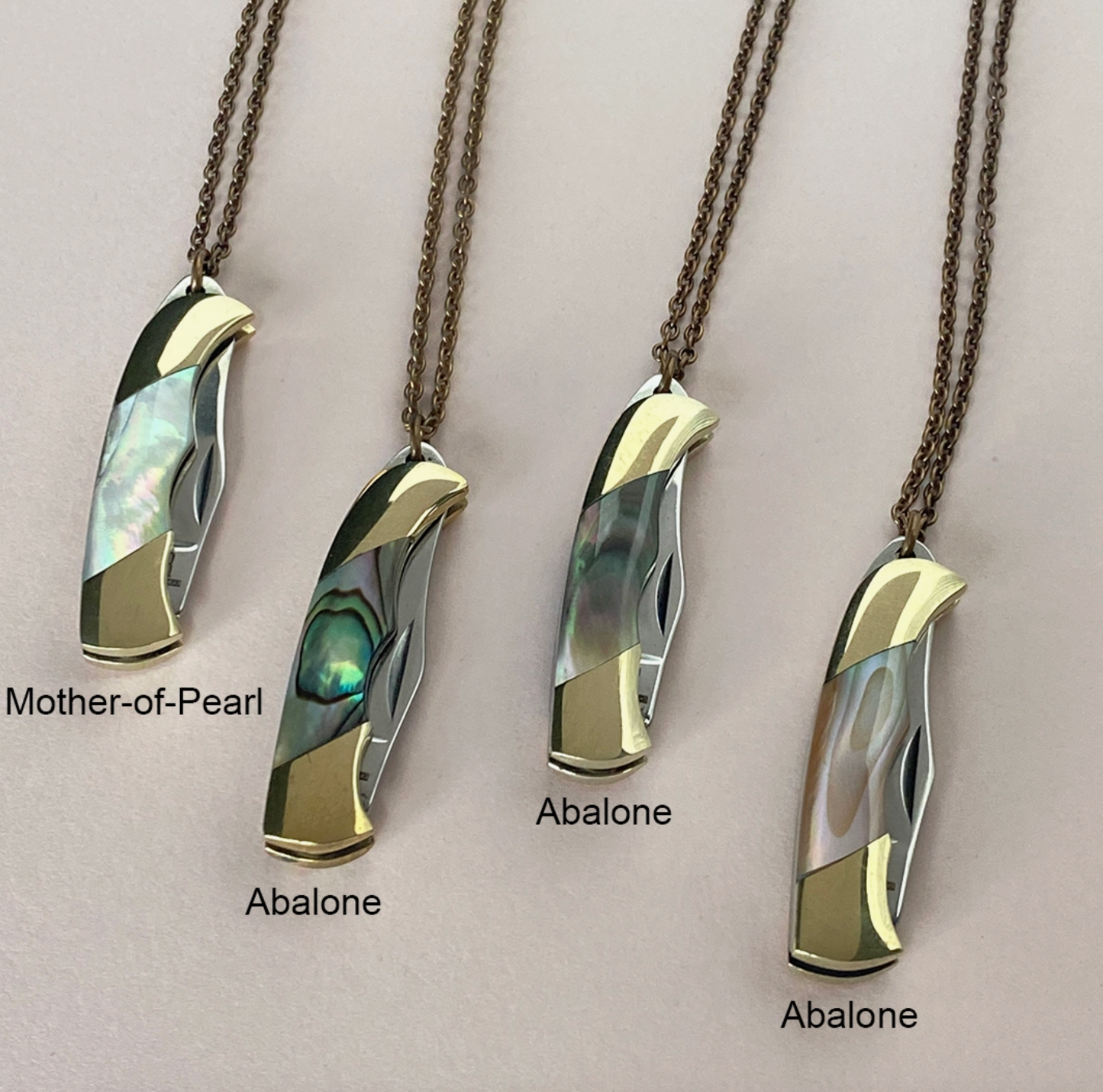 Shell Handled Abalone Knife Necklace