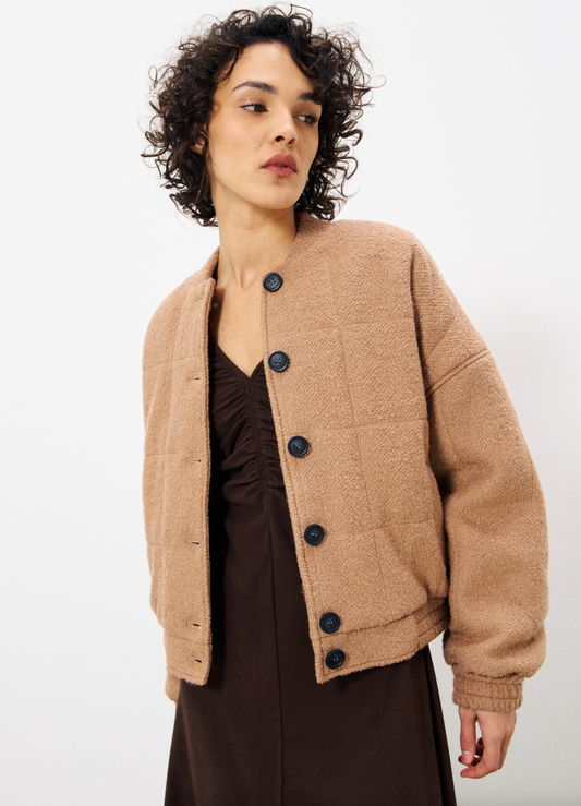 Satia Quilted Woven Coat